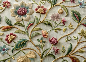 Embroidery Velvet Fabric